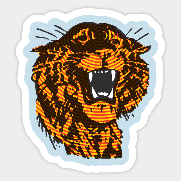 TigerFace Sticker by dennis_schmickle